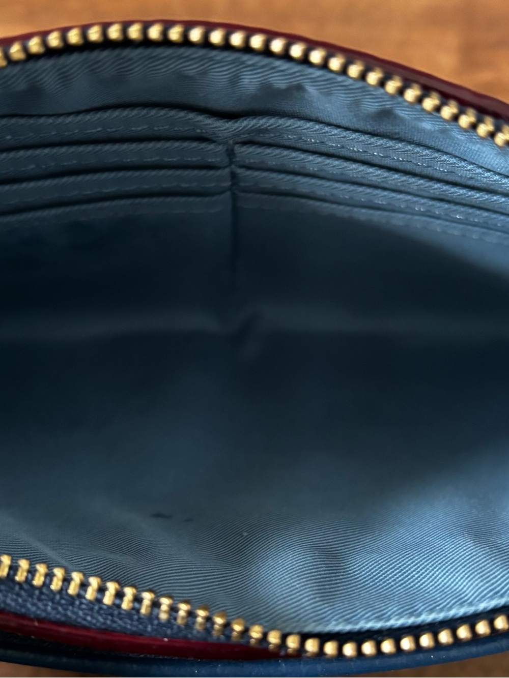 Coach Double Zip Wallet in Signature Denim - Picture 9 of 12